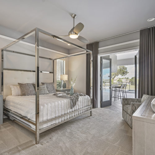 luxury bedroom in custom home by McNally