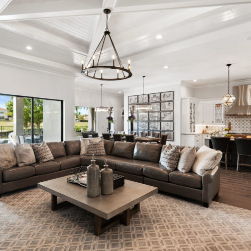 luxury living room in custom home by McNally