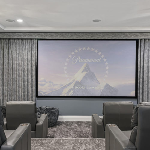 custom home theater in luxury McNally home
