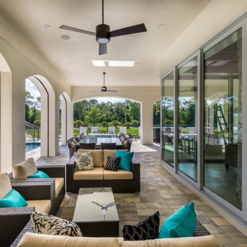 outdoor patio at luxury home by custom home builder McNally
