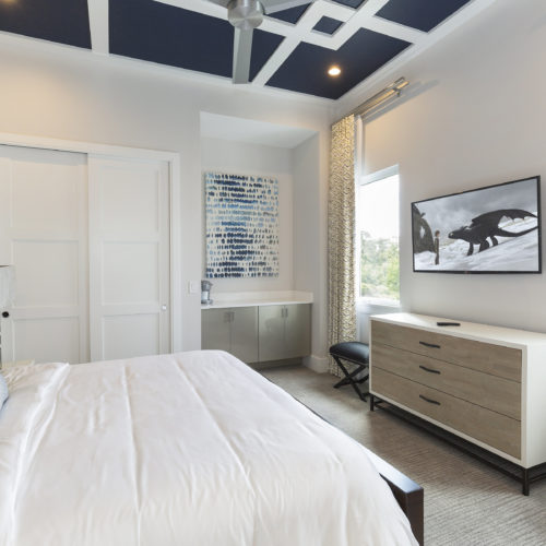 bedroom by luxury home builder McNally Construction Group