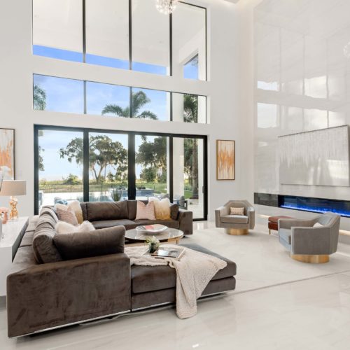 open central living space in new McNally custom home